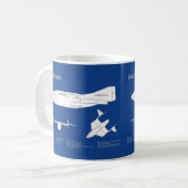 Mug SpaceShipOne - Plan directeur d'avion ABD (Devant gauche)