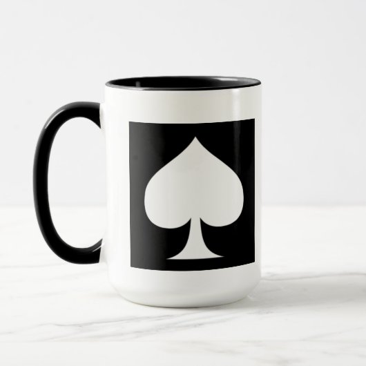 Mug Spade Design-black n white  (Gauche)