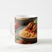 Mug Spaghetti et boulettes de viande dans l'assiette (Devant gauche)