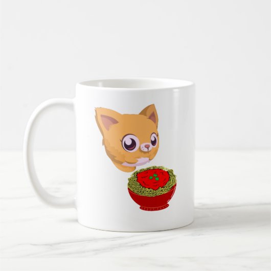 Mug Spaghetti mangeur de chat (Gauche)
