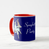 Mug SPAGHETTI PARTY CUISINE ITALIENNE, RESTAURANT bleu (Devant gauche)