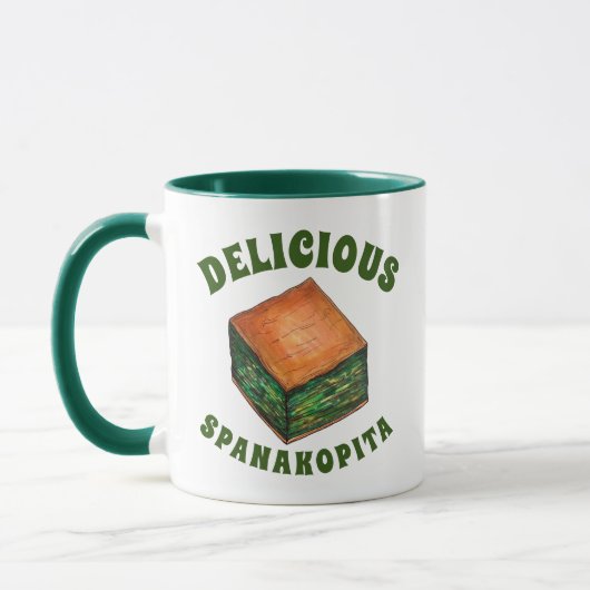 Mug Spanakopita Grec Alimentation Spinach Feta Phyllo  (Gauche)