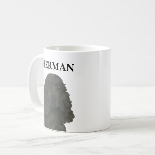 Mug Spaniel Black Cocker personnalisé (Devant gauche)