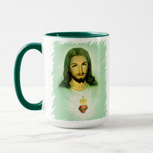 Mug Spanish Sacred Heart Jesus Catholic Traditional