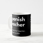 Mug Spanish Teacher Funny Educator Definition (Devant gauche)