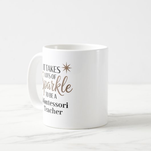 Mug Sparkle Montessori Enseignant (Devant gauche)