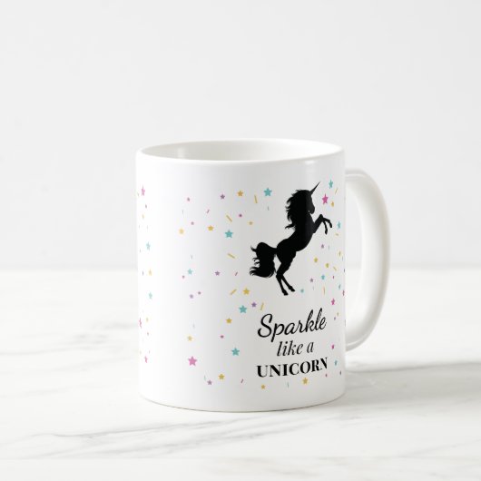 Mug Sparkling comme une licorne (Devant droit)