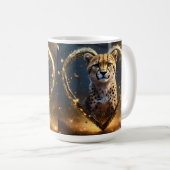 Mug Sparkly Gold Cheetah Love, (Devant droit)