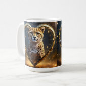 Mug Sparkly Gold Cheetah Love, (Devant gauche)