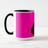 Mug Sparkly magical black rabbit for luck (Gauche)