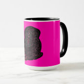 Mug Sparkly magical black rabbit for luck (Devant droit)