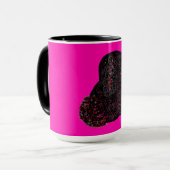 Mug Sparkly magical black rabbit for luck (Devant gauche)