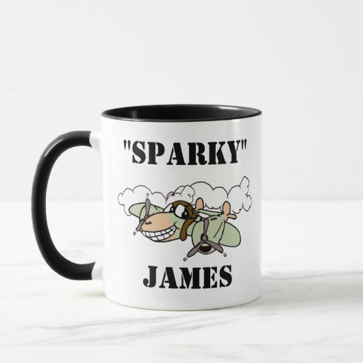 Mug Sparky" le dessin animé P-38 Lightning (Gauche)