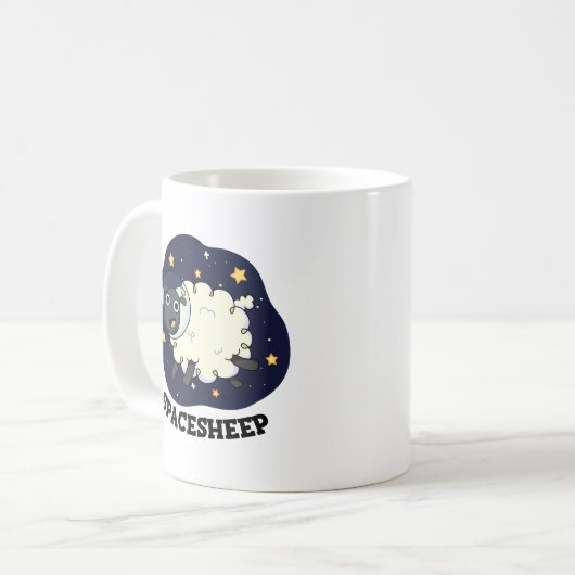 Mug Spatial Sheep Funny Astronaut Pun (Devant gauche)