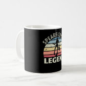 Mug Spear Fishing Legend Retro Sunset Cadeau Spear Fis (Devant gauche)