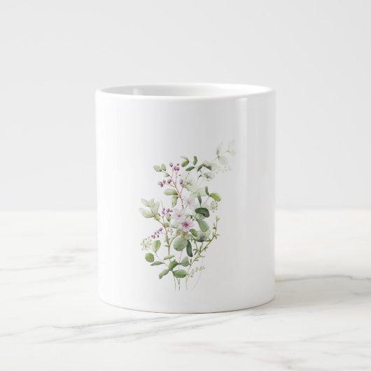 Mug Spécial Aquarelle Fleurale Eucalyptus (Devant)