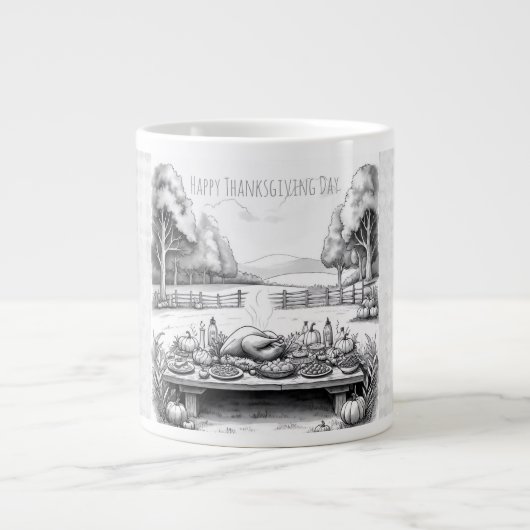 Mug spécial Joyeuse fête de Thanksgiving (Devant)