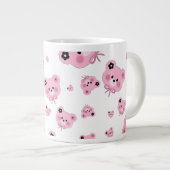 Mug Spécial Ourson Mignon – Rose & Noir (Devant droit)