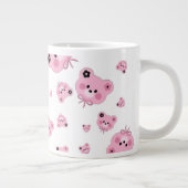 Mug Spécial Ourson Mignon – Rose & Noir (Droite)
