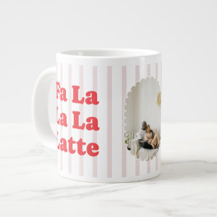Mug Spécial Photo Rétro Latte Fa La La Noël