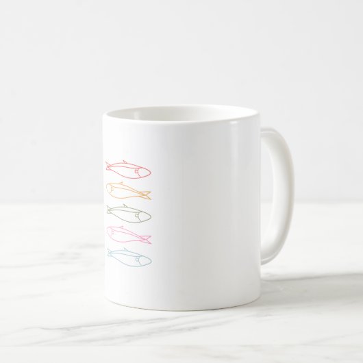 Mug spécialisé logo sardines pour cafés (Devant droit)