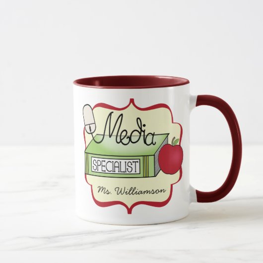 Mug Spécialiste en médias d'école (Droite)