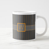 Mug Spécialité Gris avec Rayures Orange (Droite)
