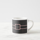 Mug Spécialité Noir avec Rayures Roses (Droite)