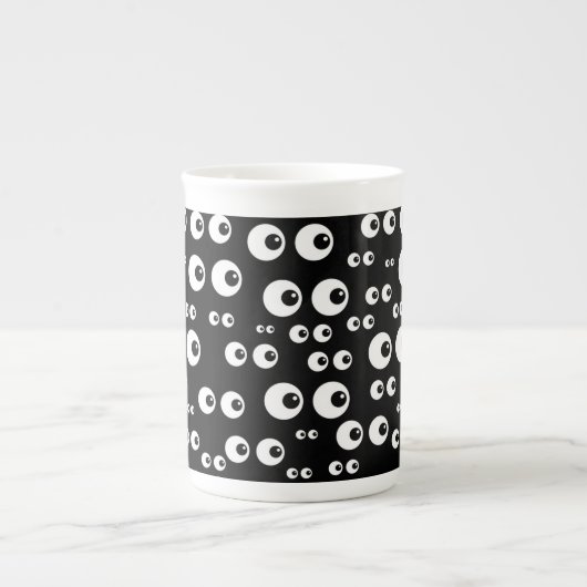Mug Spécialité Yeux Blancs/Fond Noir (Devant)