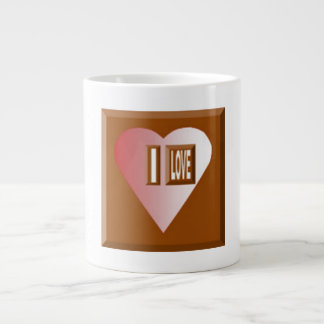 Mug Specialty Jumbo blanche I LOVE CHOCOLAT