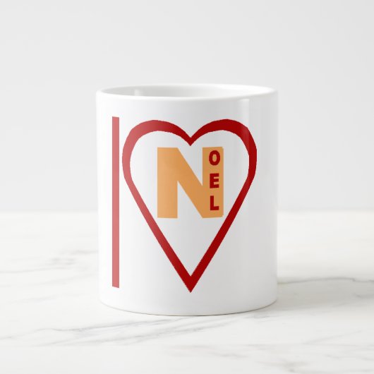 Mug Specialty Jumbo blanche ILOVE NOEL (Devant)