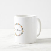 Mug Spécifique au client, couronne de fleurs (Devant droit)