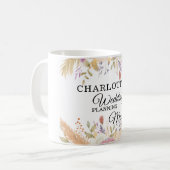 Mug Spécifique au client, floral "Mariage-Planning-Mug (Devant gauche)