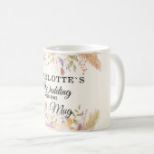 Mug Spécifique au client, floral "Mariage-Planning-Mug (Devant droit)