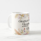 Mug Spécifique au client, floral "Mariage-Planning-Mug (Devant gauche)