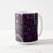 Mug Spectacle de feux d'artifice : Art abstrait (Devant droit)