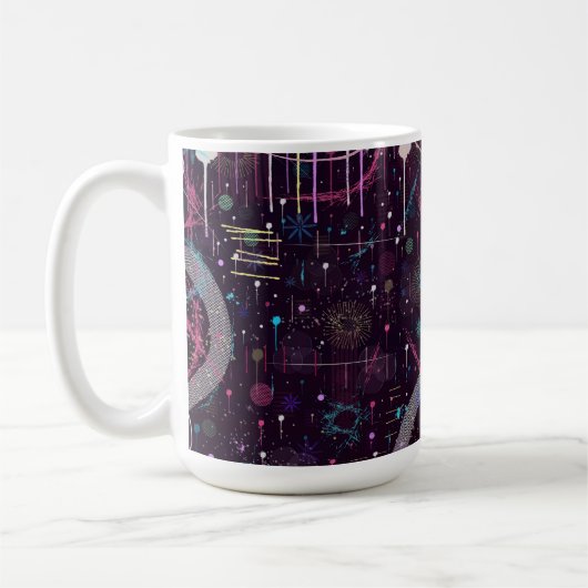 Mug Spectacle de feux d'artifice : Art abstrait (Gauche)