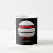 Mug Sphère géométrique abstraite rouge blanc noir (Centre)
