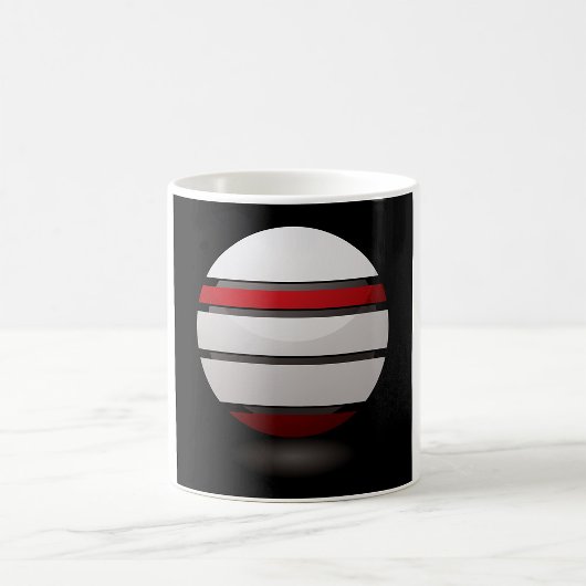 Mug Sphère géométrique abstraite rouge blanc noir