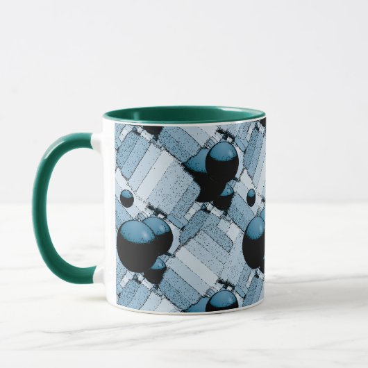 Mug Sphère géométrique bleue (Gauche)