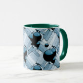 Mug Sphère géométrique bleue (Devant droit)