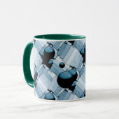 Mug Sphère géométrique bleue (Devant gauche)