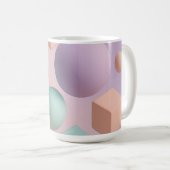 Mug Sphères Géométriques Pastel Cubes (Devant droit)