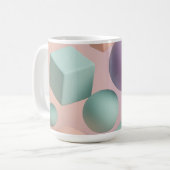 Mug Sphères Géométriques Pastel Cubes (Devant gauche)