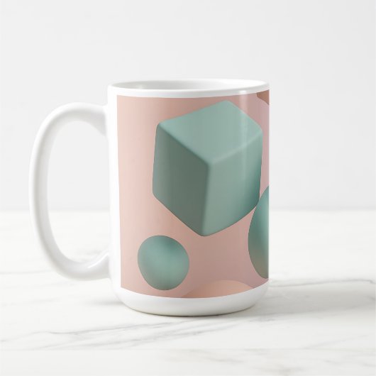 Mug Sphères Géométriques Pastel Cubes (Gauche)