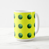 Mug Sphères Vertes sur Jaune (Devant droit)
