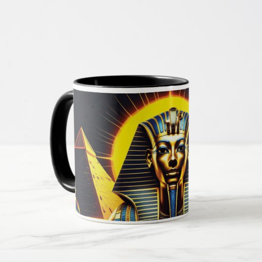 Mug Sphinx Et Pyramide - Pharaon Égyptien Ancien (Devant gauche)