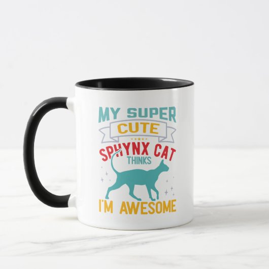 Mug Sphynx Chat canadien sans cheveux amusant (Gauche)