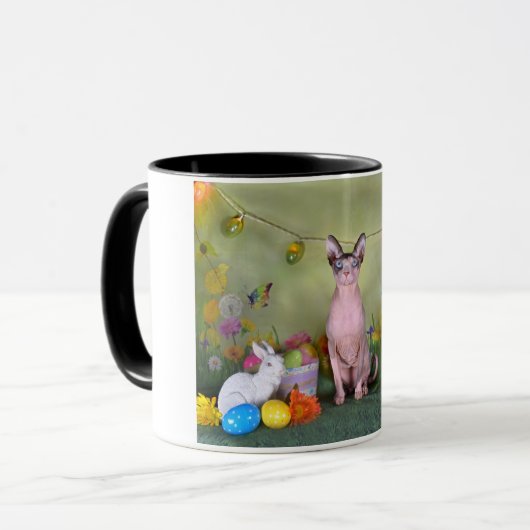 Mug Sphynx Chat Pâques (Devant gauche)