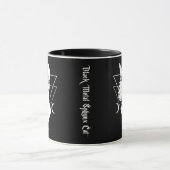 Mug Sphynx en métal noir Chat Goth and Death Metal (Centre)